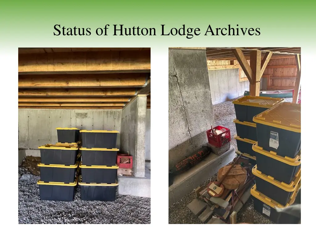 status of hutton lodge archives