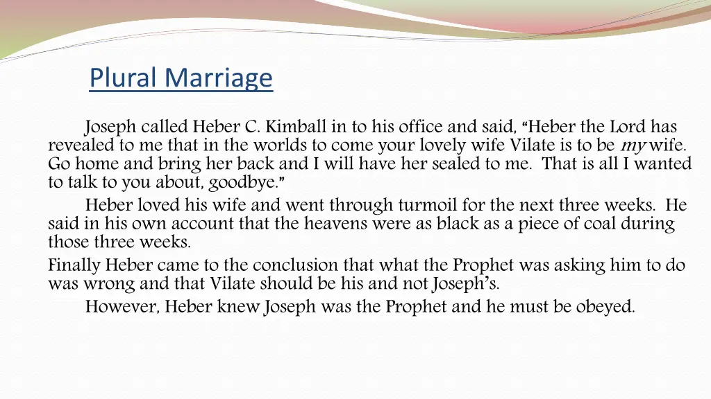 plural marriage