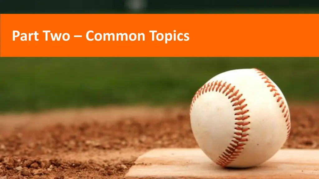 part two common topics