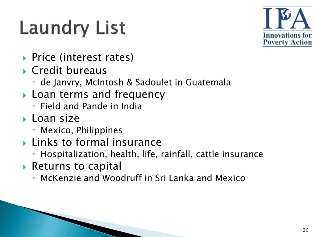 price interest rates credit bureaus de janvry