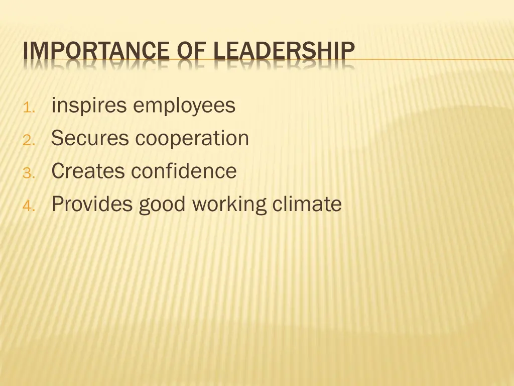 importance of leadership