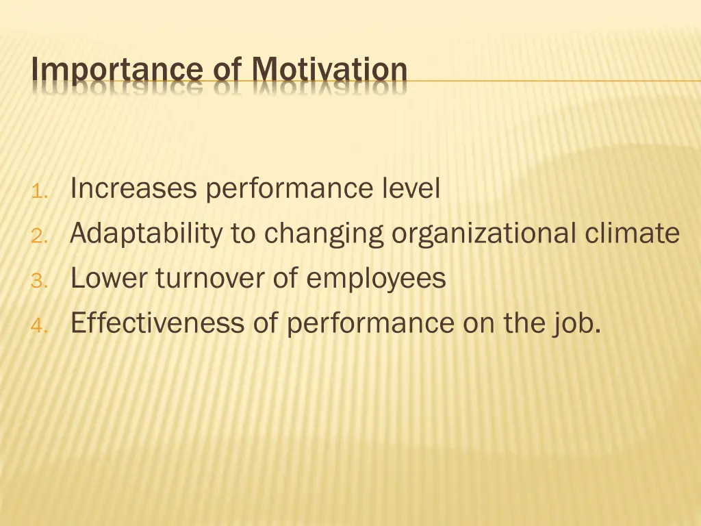 importance of motivation