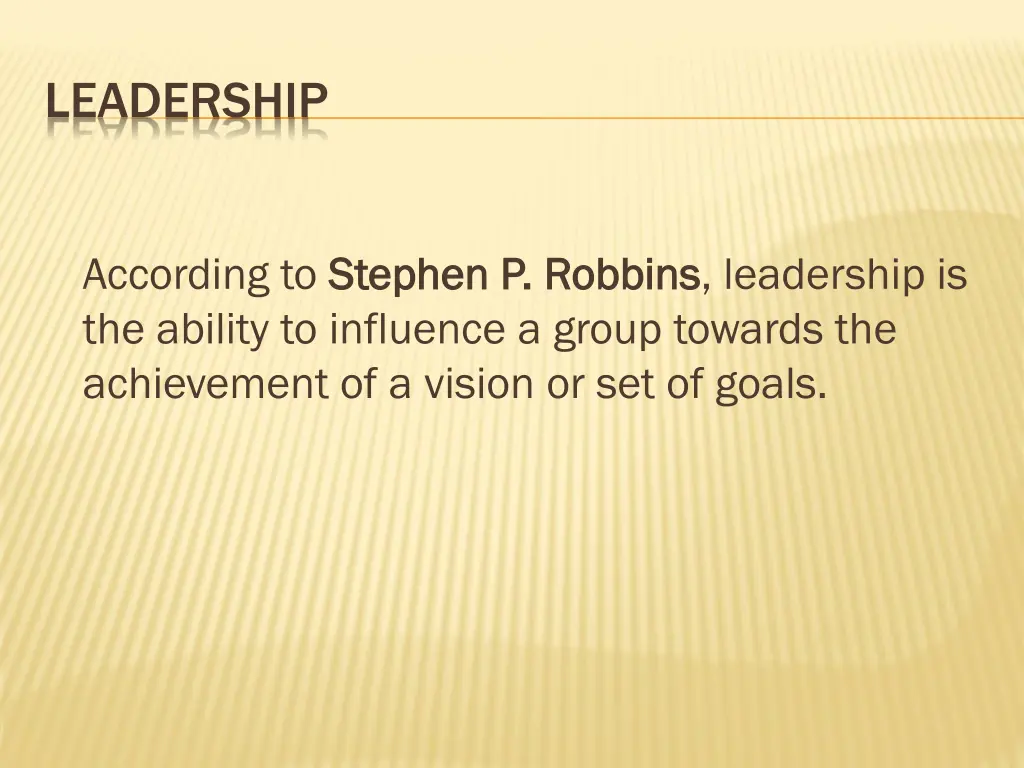 leadership