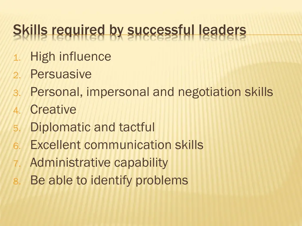 skills required by successful leaders