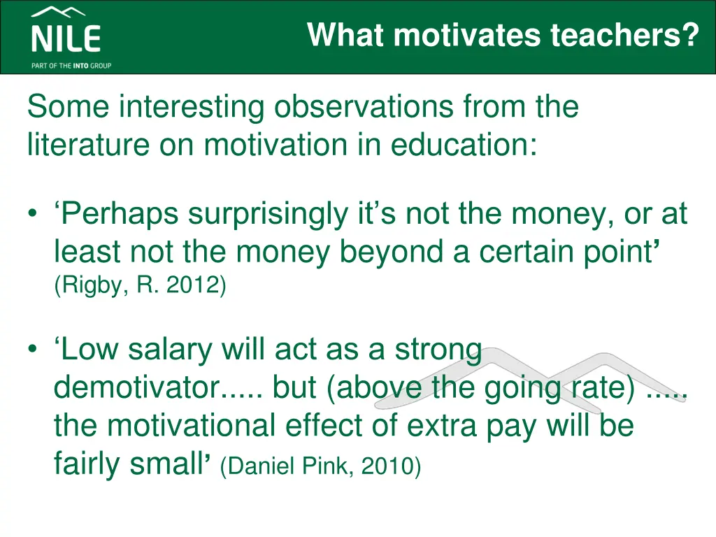 what motivates teachers