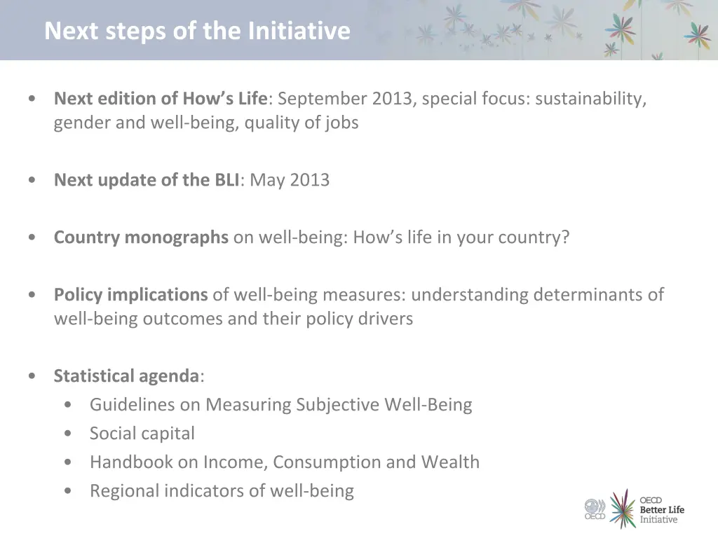 next steps of the initiative