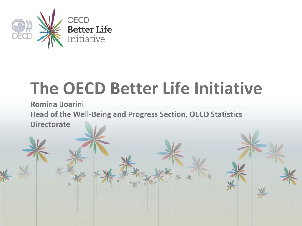 the oecd better life initiative romina boarini