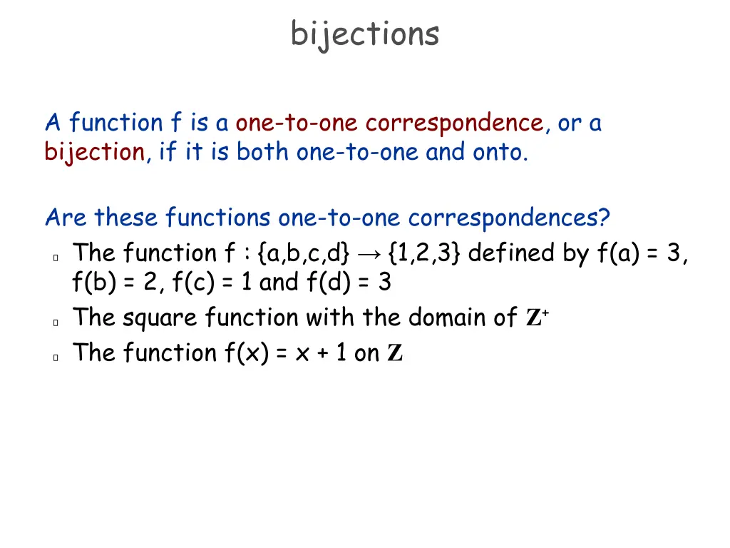 bijections