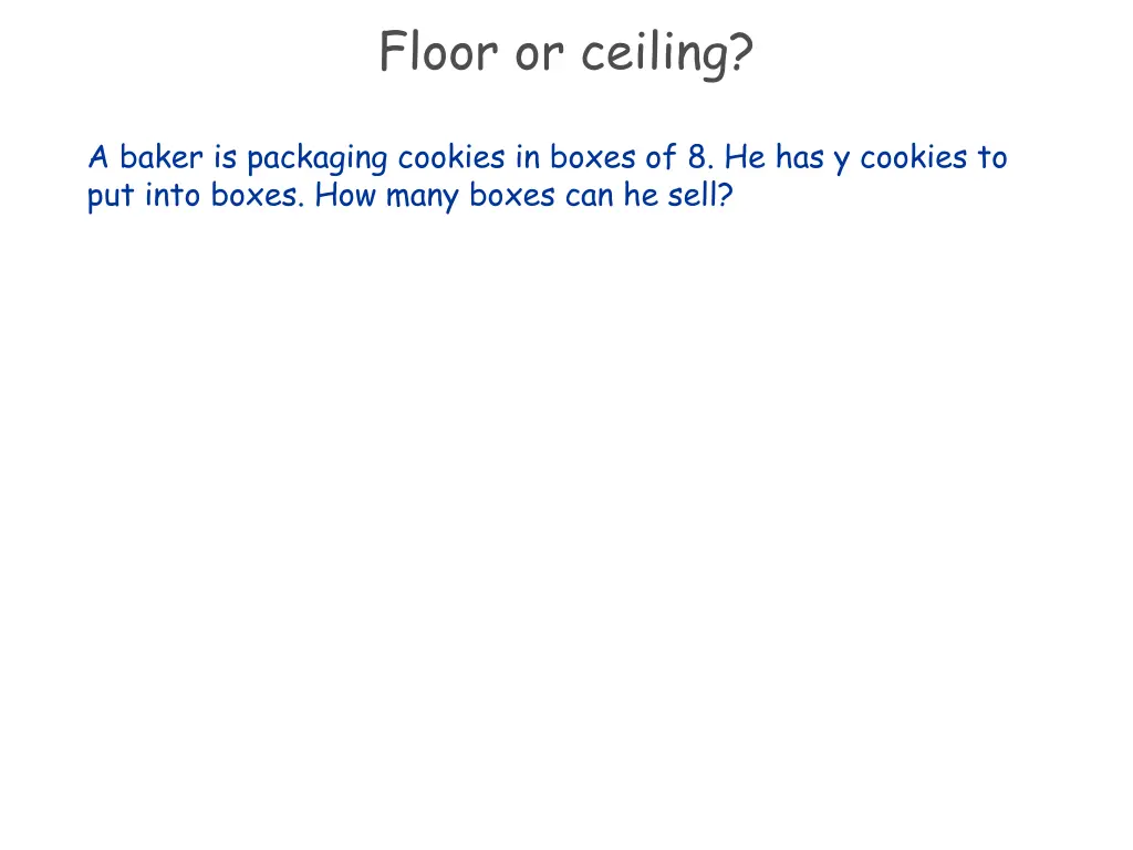 floor or ceiling