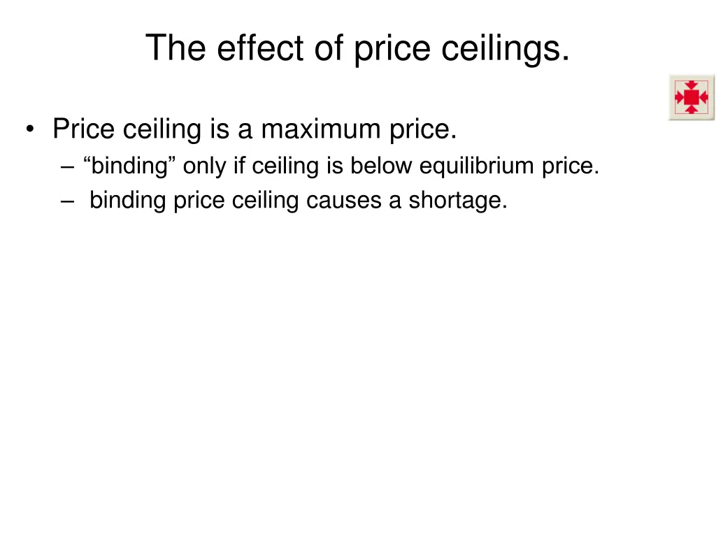 the effect of price ceilings