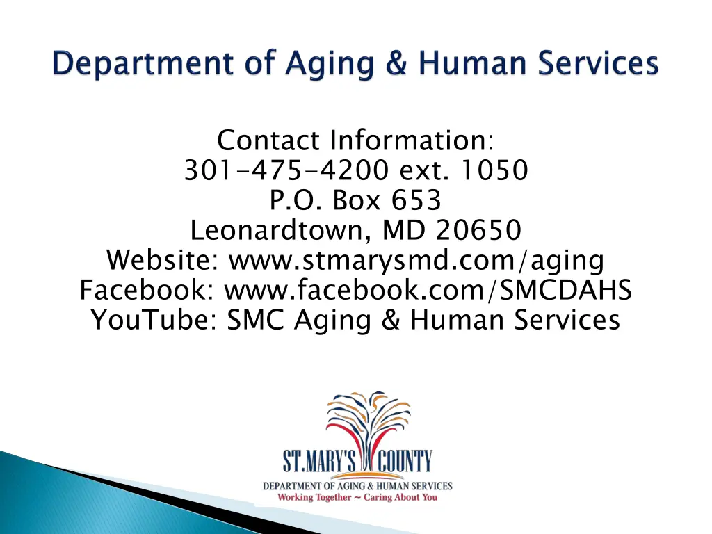 contact information 301 475 4200 ext 1050