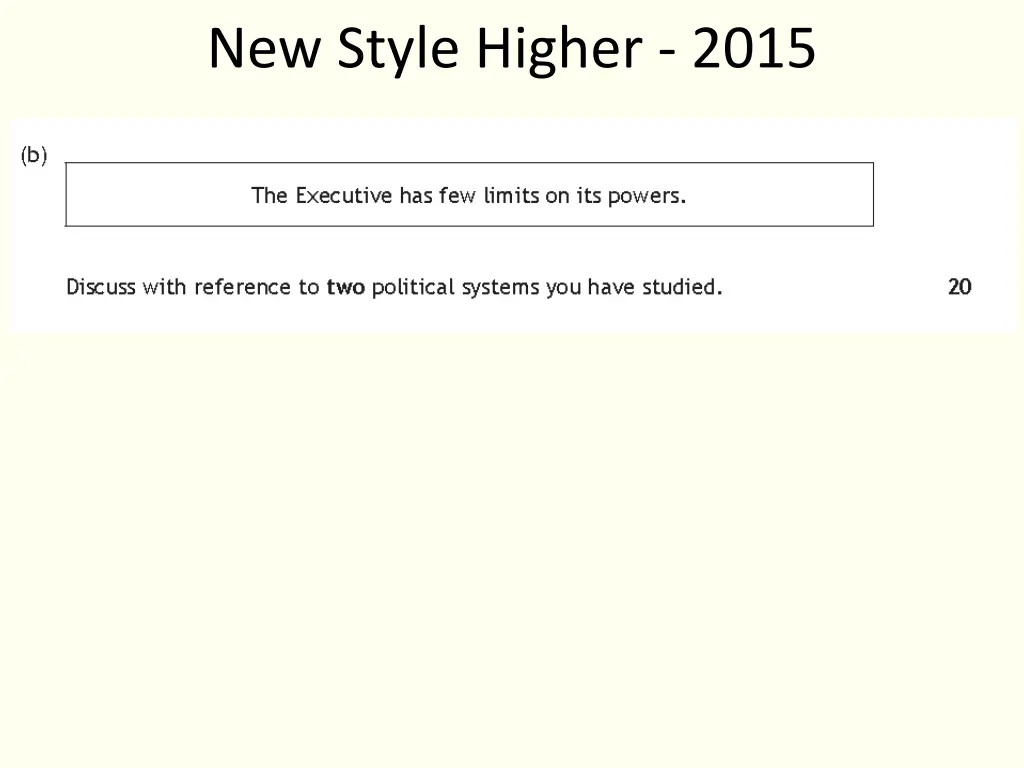 new style higher 2015