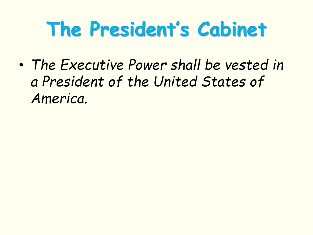 the president s cabinet