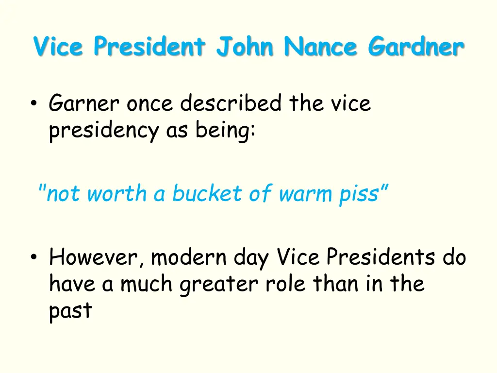 vice president john nance gardner