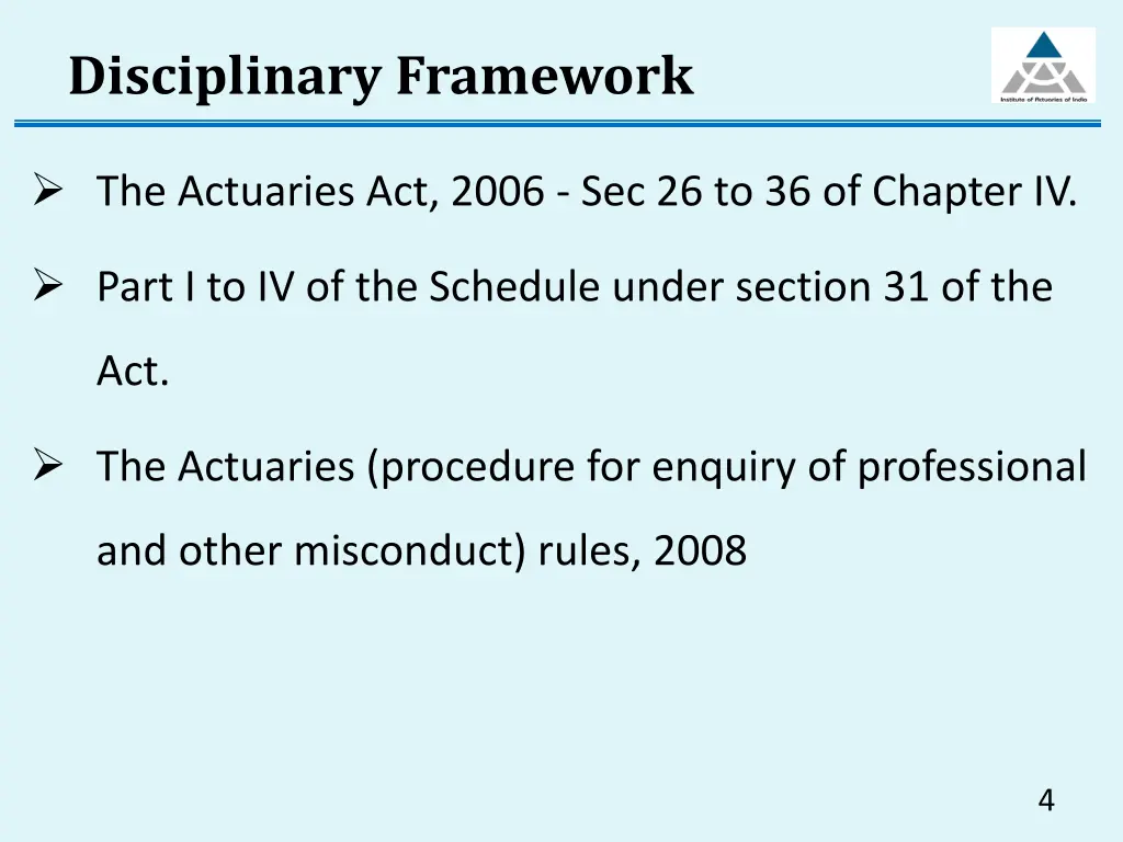 disciplinary framework