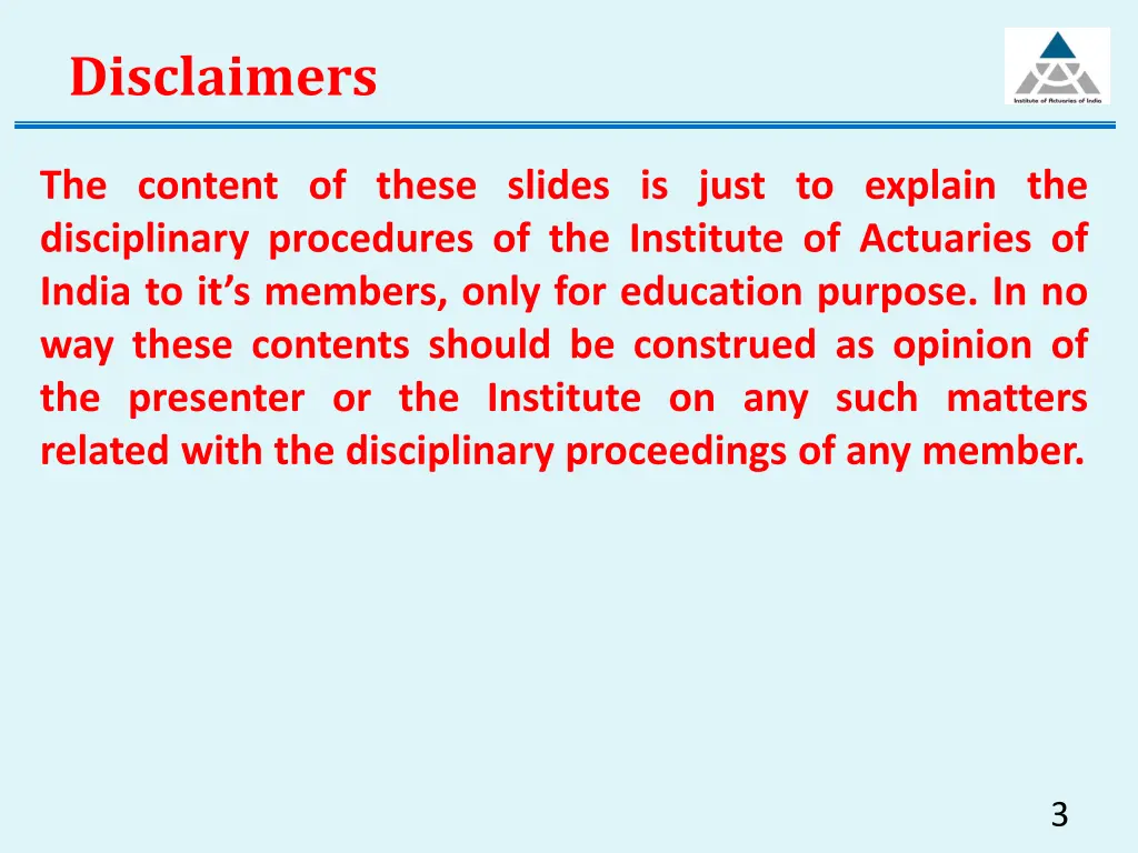 disclaimers
