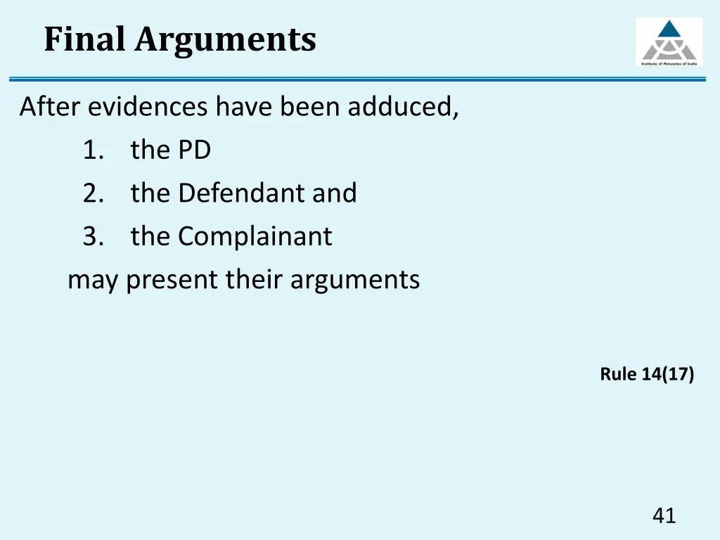 final arguments