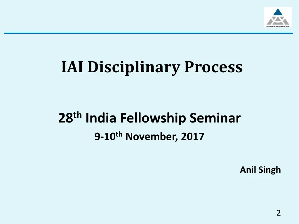 iai disciplinary process