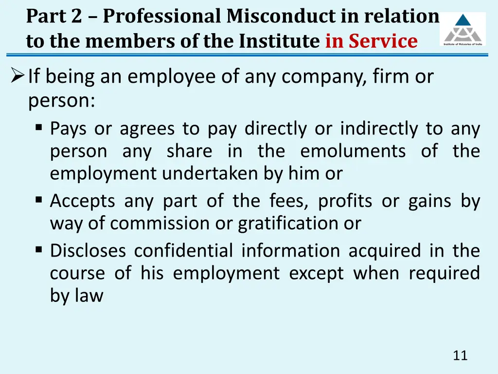 part 2 professional misconduct in relation