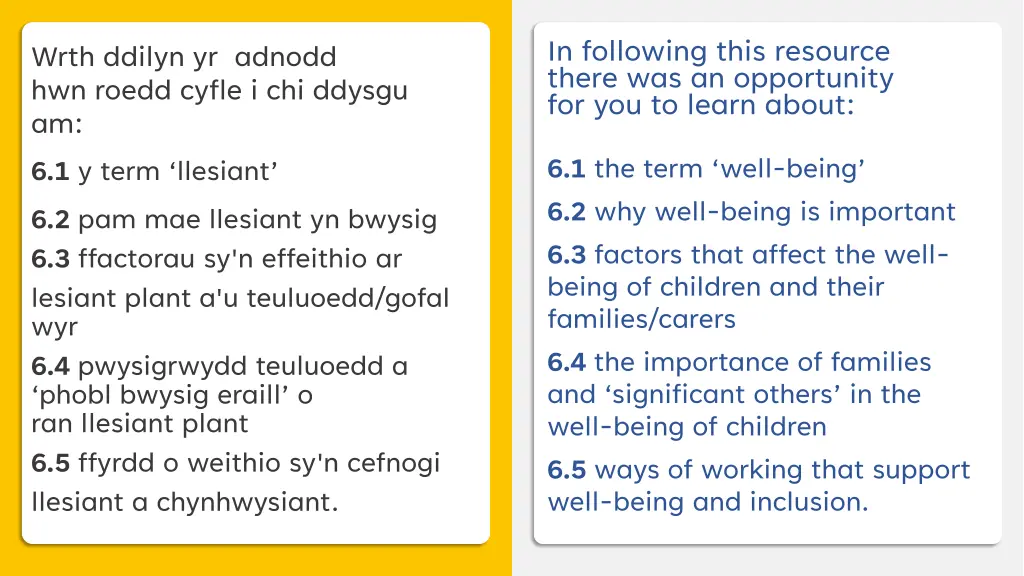 in following this resource there