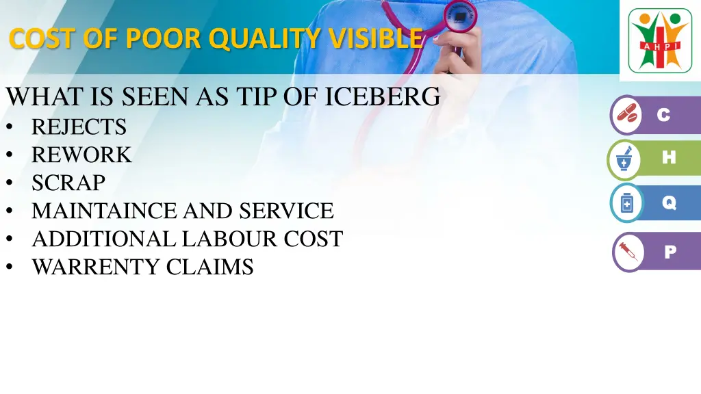 cost of poor quality visible