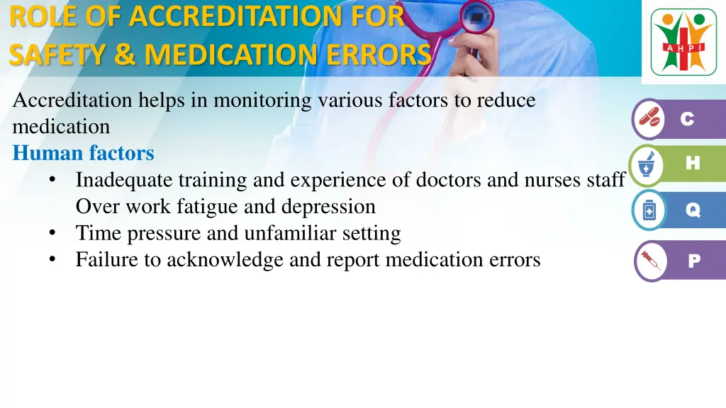 role of accreditation for safety medication errors