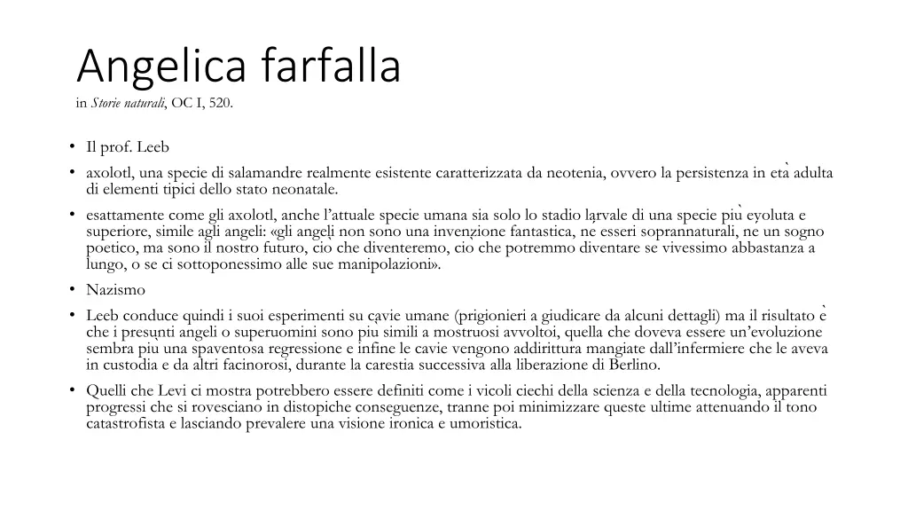 angelica farfalla in storie naturali oc i 520