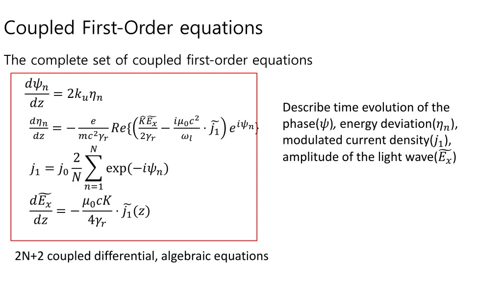 coupled first order equations 1