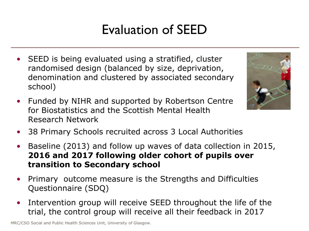 evaluation of seed