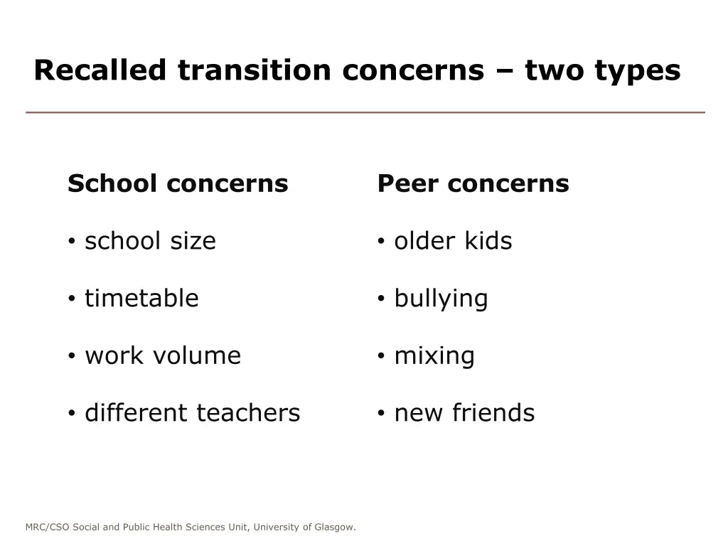 recalled transition concerns two types 2