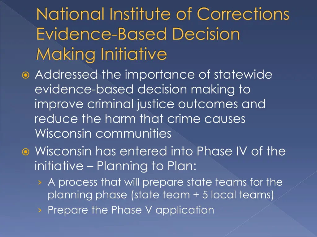 national institute of corrections evidence based 1