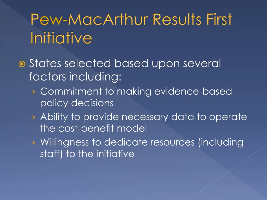 pew macarthur results first initiative