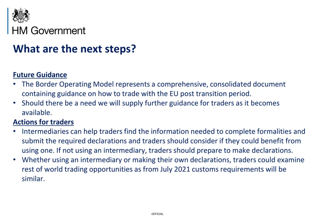 what are the next steps