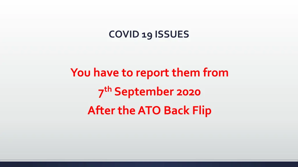 covid 19 issues