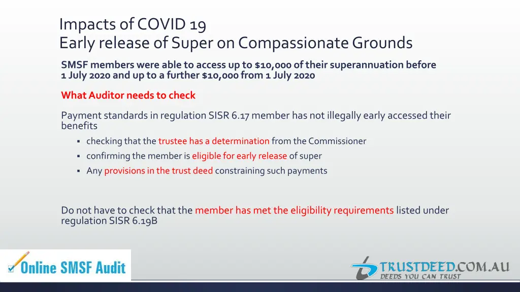 impacts of covid 19 early release of super