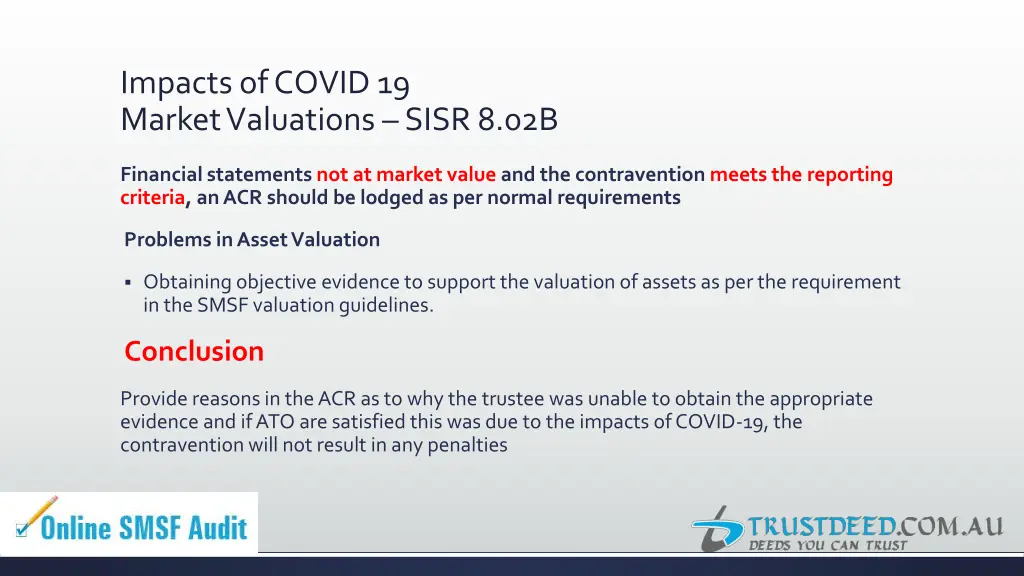 impacts of covid 19 market valuations sisr 8 02b