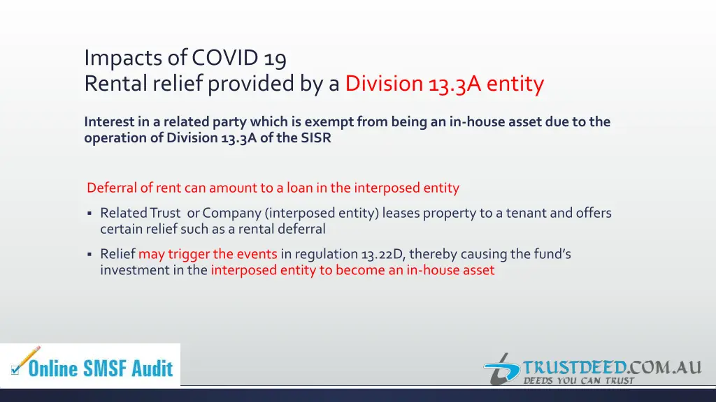 impacts of covid 19 rental relief provided