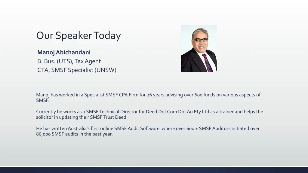 our speaker today