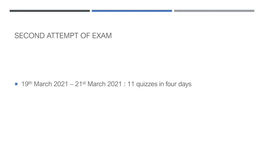 second attempt of exam