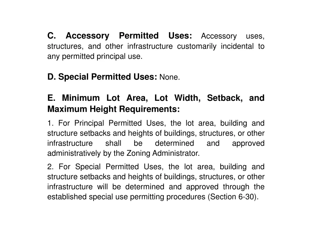 c accessory permitted uses accessory uses