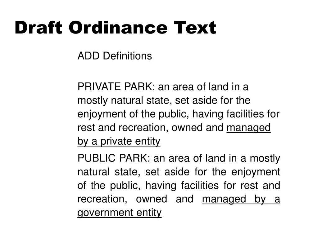 draft ordinance text