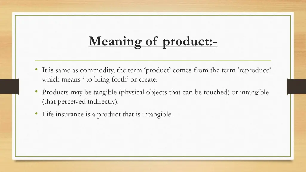 meaning of product