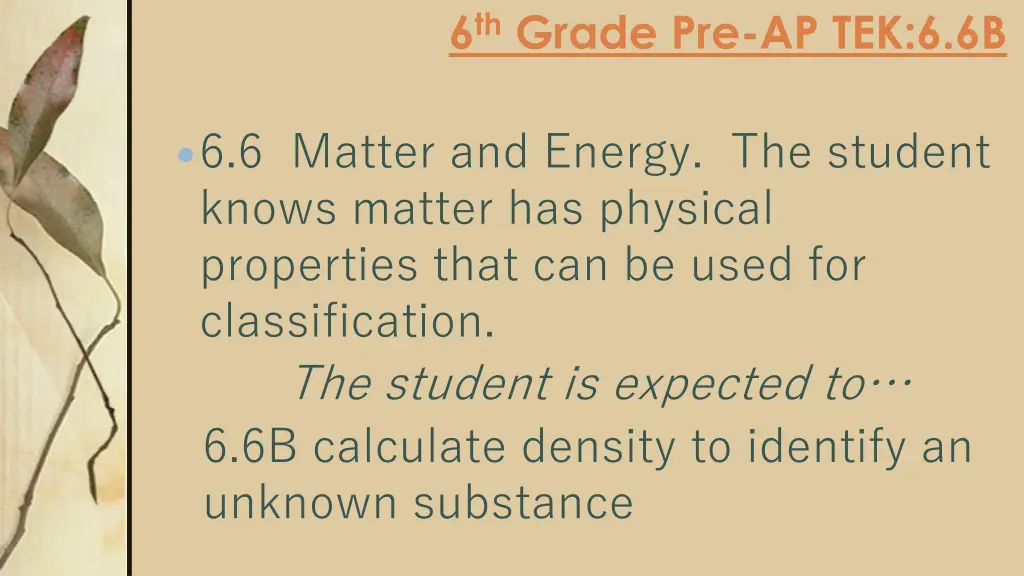 6 th grade pre ap tek 6 6b