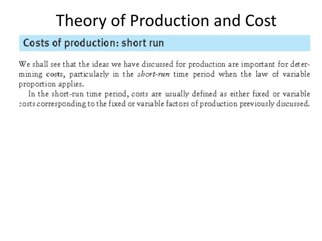 theory of production and cost 6