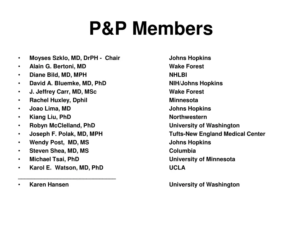 p p members