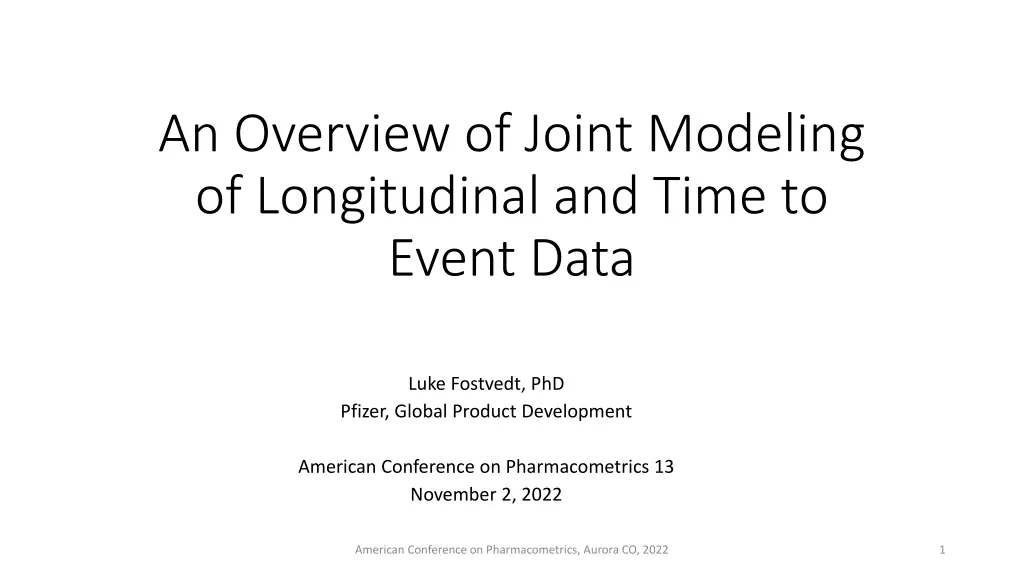 an overview of joint modeling of longitudinal