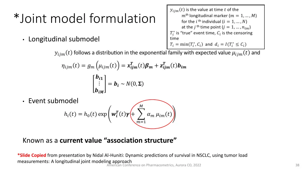 joint model formulation 1
