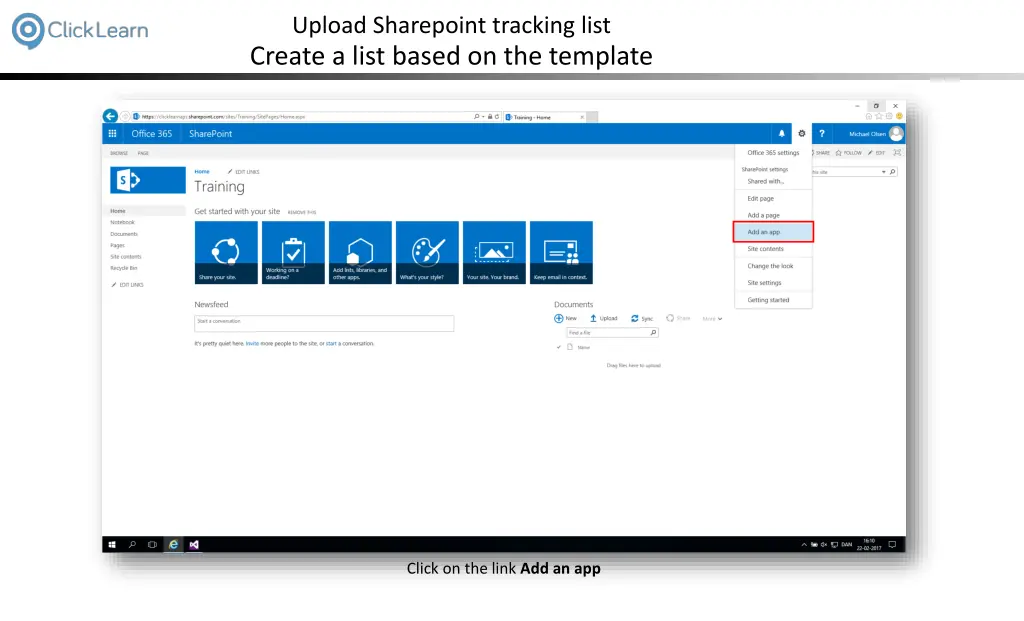 upload sharepoint tracking list create a list 2
