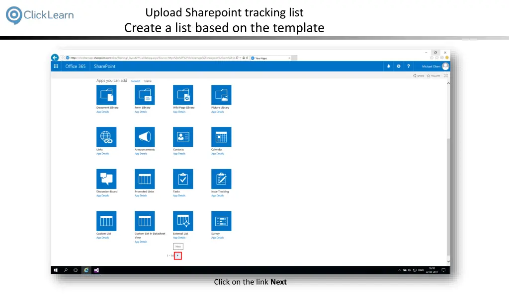 upload sharepoint tracking list create a list 3