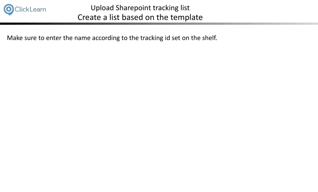 upload sharepoint tracking list create a list 6